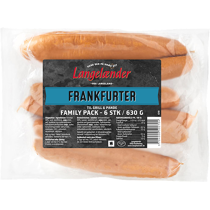 Langelænder Frankfurter 80% kød