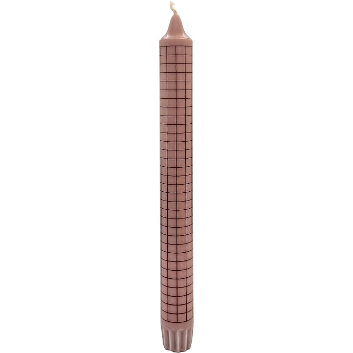 Kronelys Rosa med Bordeaux