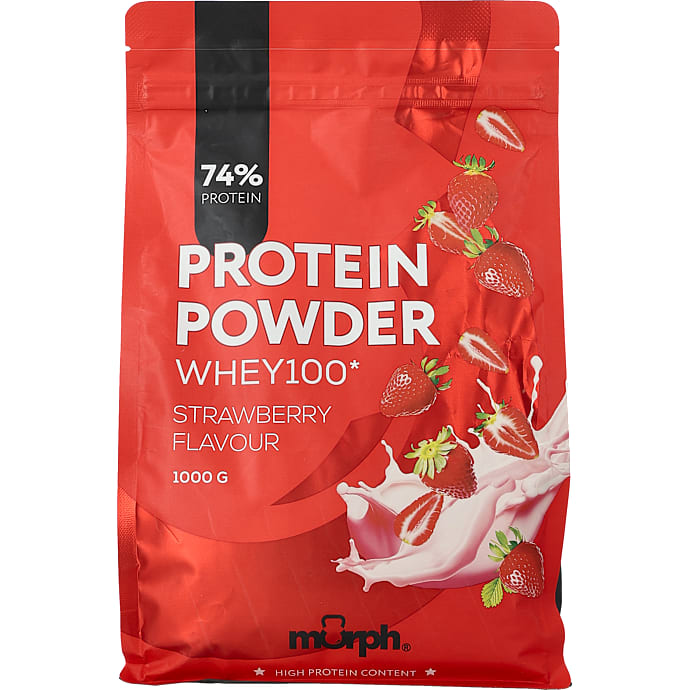 Proteinpulver m. jordbærsmag