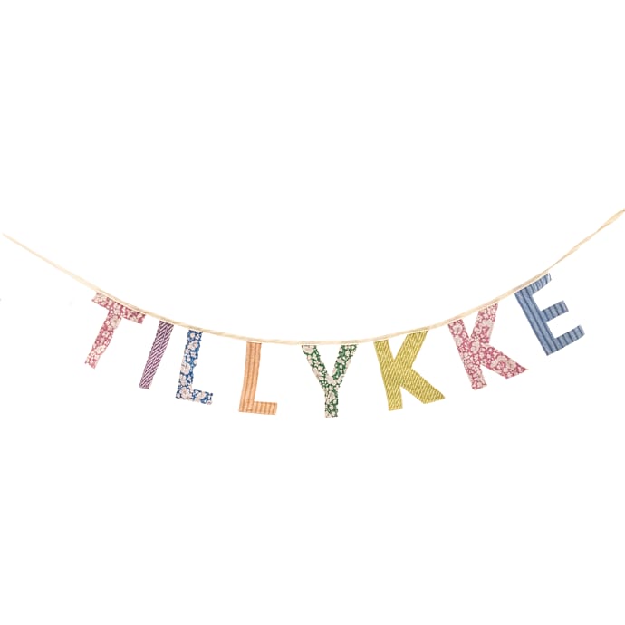 Salling Stof Guirlande Tillykke 2,7 m