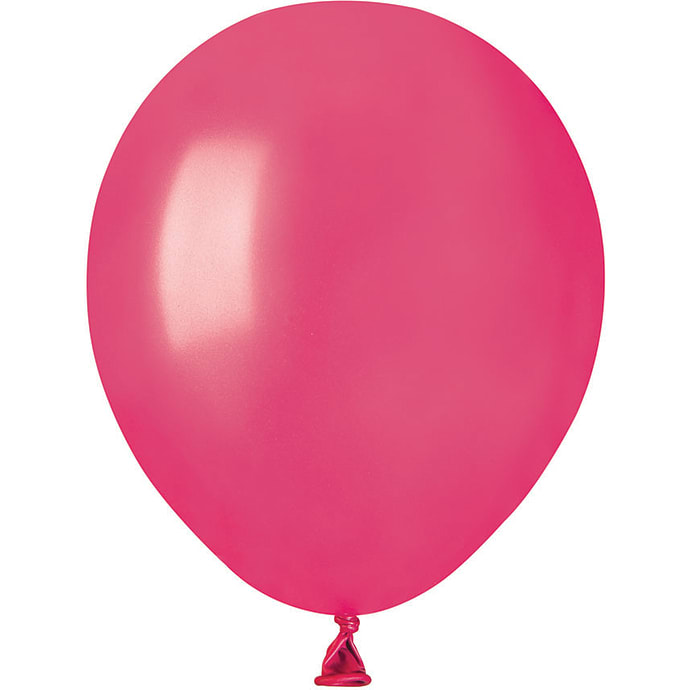 Latexballoner 13 cm Metallic Fuchsia