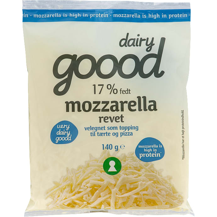 Dairy Goood Revet mozzarella 17% fedt