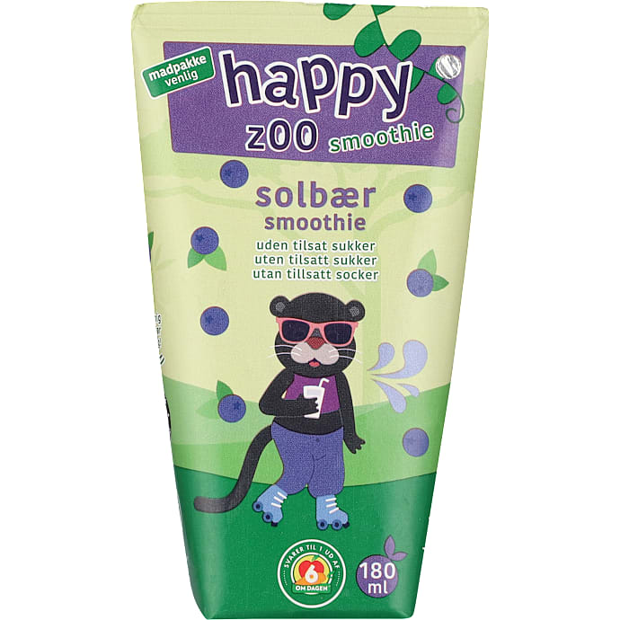 Happy Zoo Smoothie m. solbær 180 ml