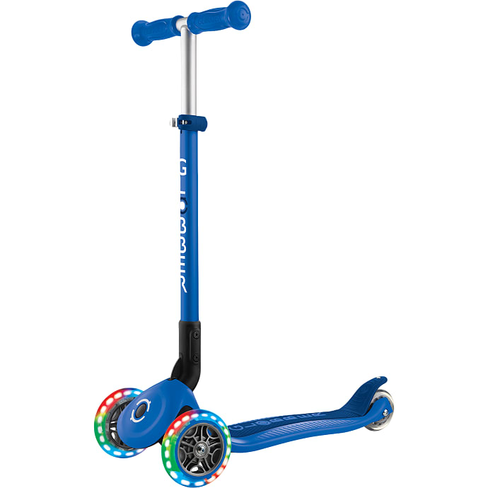 Globber Primo Foldbar LIGHTS 3-hjulet Løbehjul Blå