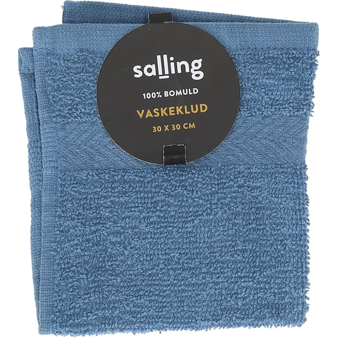 Salling håndklæde 30x30 cm - støvet blå