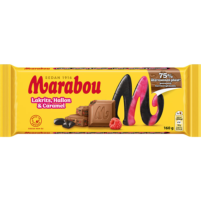 Lakrids, Hindbær & Karamel mælkechokolade