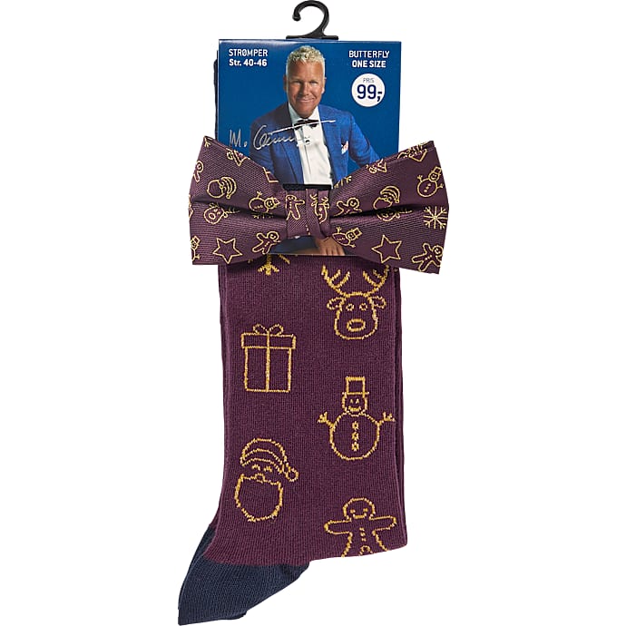 Mads Christensen Herrestrømper Bordeaux One Size