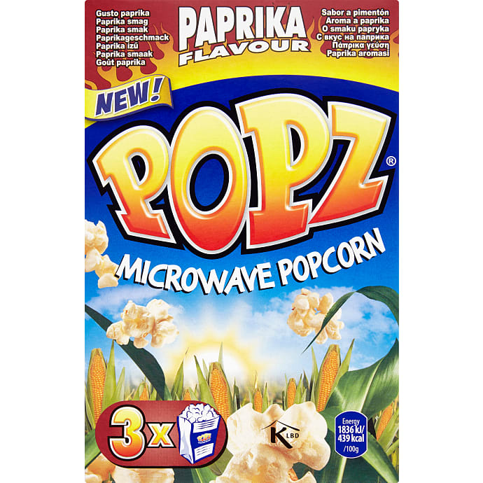 Popcorn m. paprika til microbølgeovn