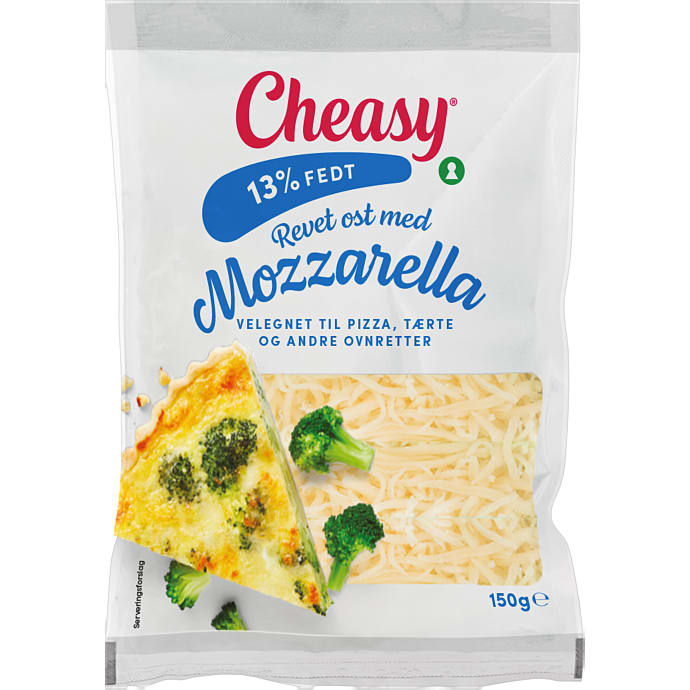 Revet mozzarella ost 13% fedt
