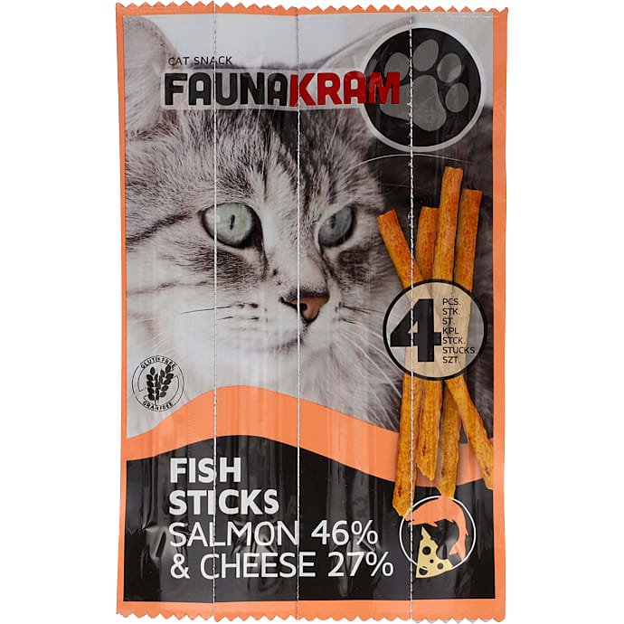Faunakram Snackstænger Laks og Ost