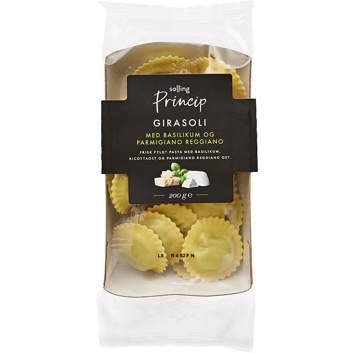 Girasoli m. basilikum og parmigiano reggiano