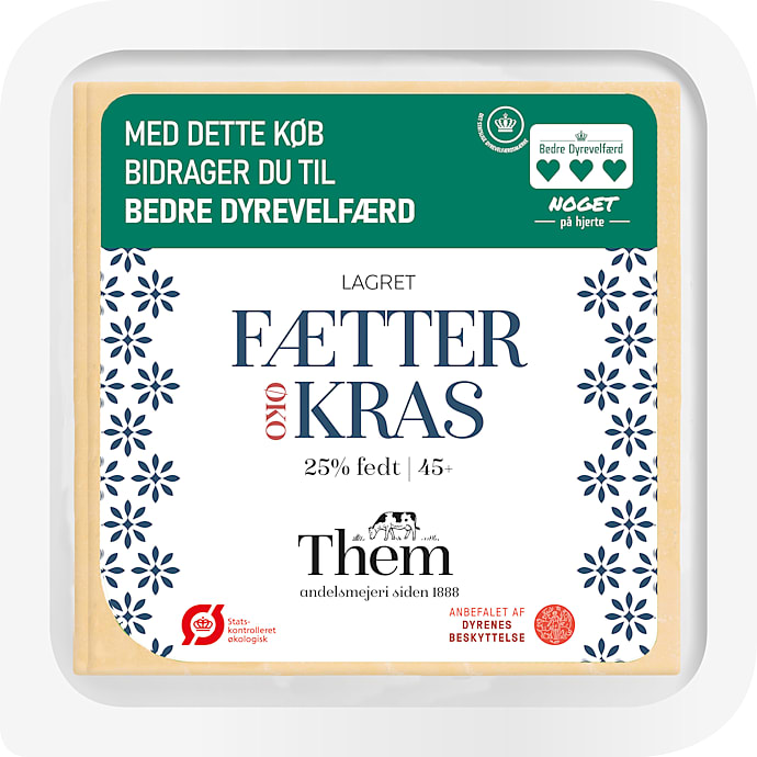 Ost i skiver lagret 45+ øko – produktbillede