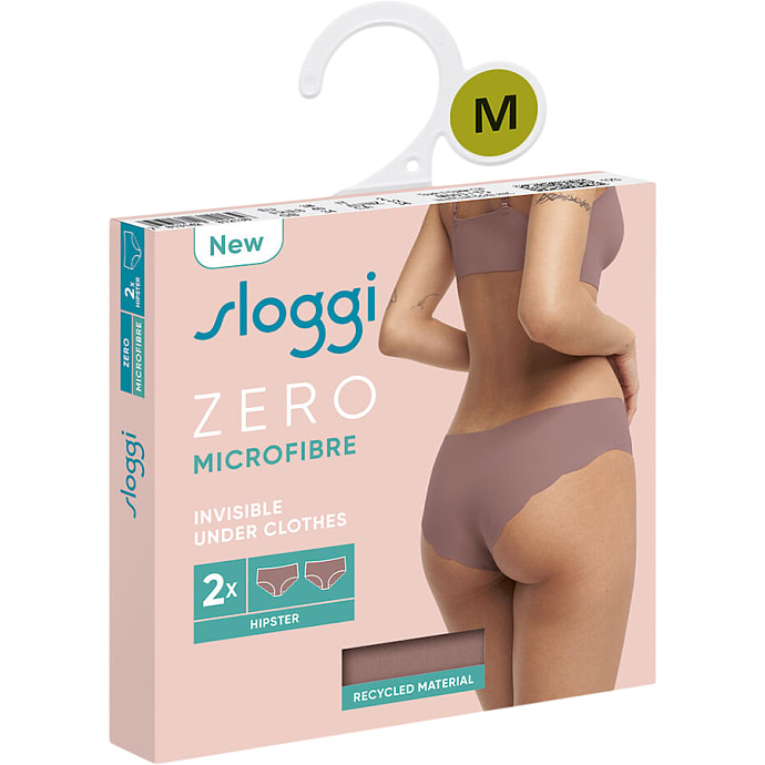 Sloggi dame 2-pak hipster micro str. S - rosa