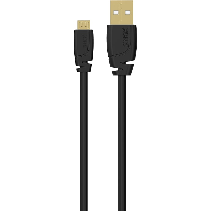Sinox Micro-USB Kabel 2 m Sort