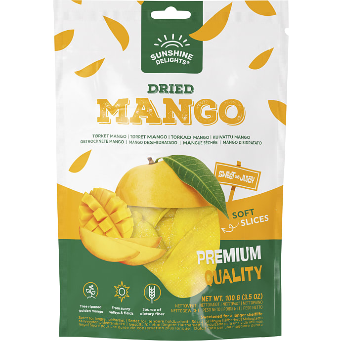 Sunshine Delights Tørret Mango 100 g