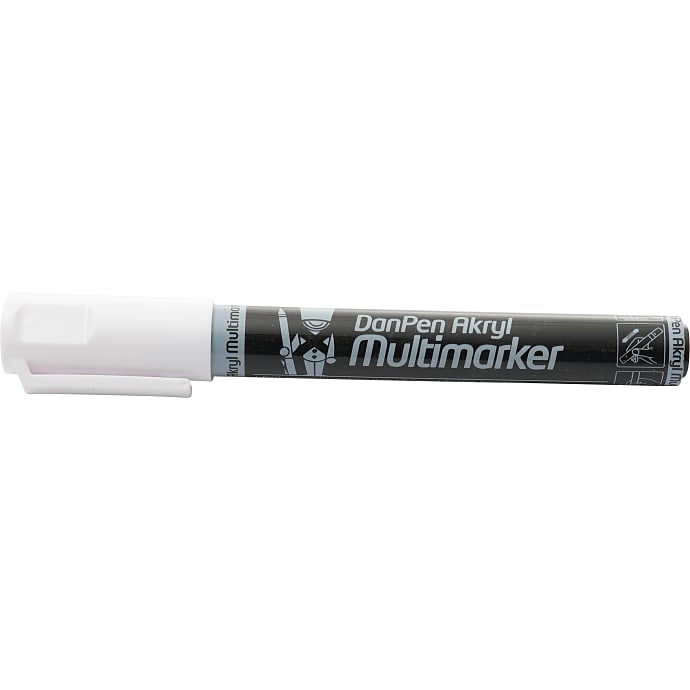 Danpen akryl multimarker - hvid