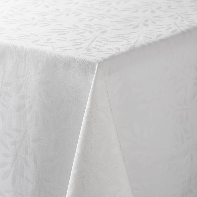 Salling Damaskdug 140x220 cm Hvid med Grene