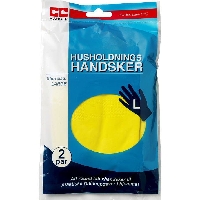 Rengøringshandsker latex str. L