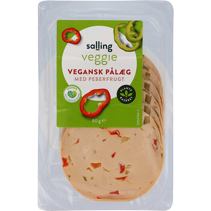 Vegansk pålæg i skiver m. peberfrugt