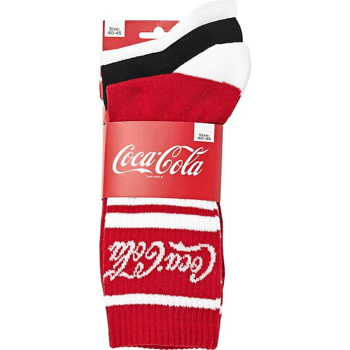 Coca Cola 3-pak strømper - multifarvet