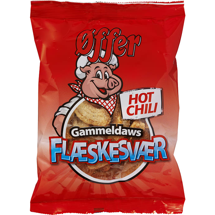 Flæskesvær m. stærk chili