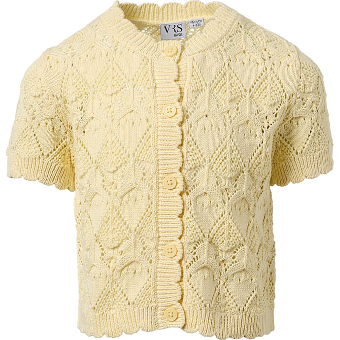 VRS Kids Basic Børne Cardigan Str. 122/128 Gul