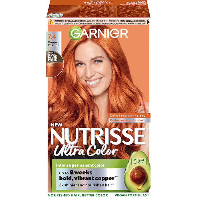 Intense permanent hårfarve 7.4 Copper Passion m. olier