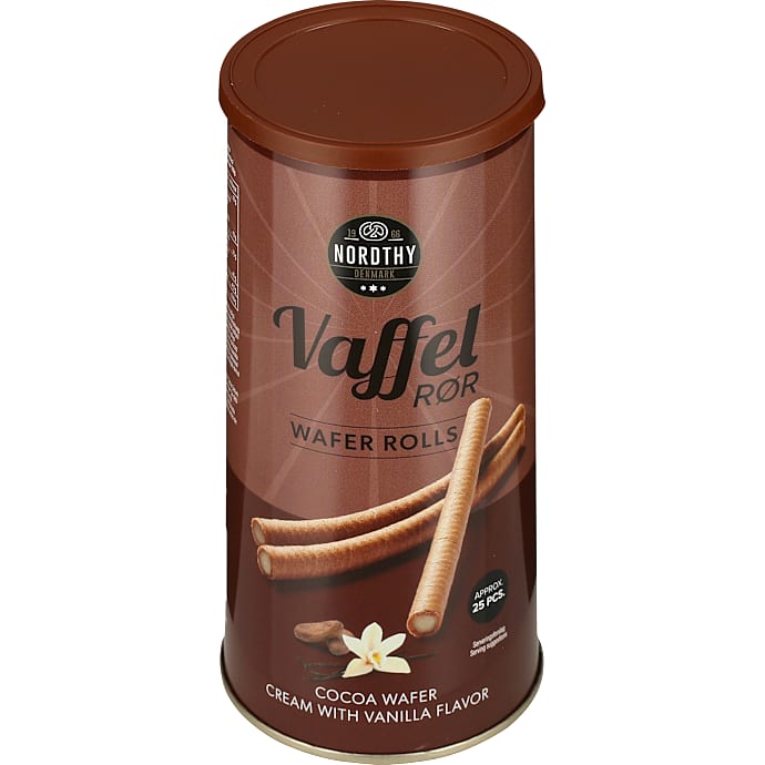 Nordthy Vaffelrør m. vaniljesmag 250 g
