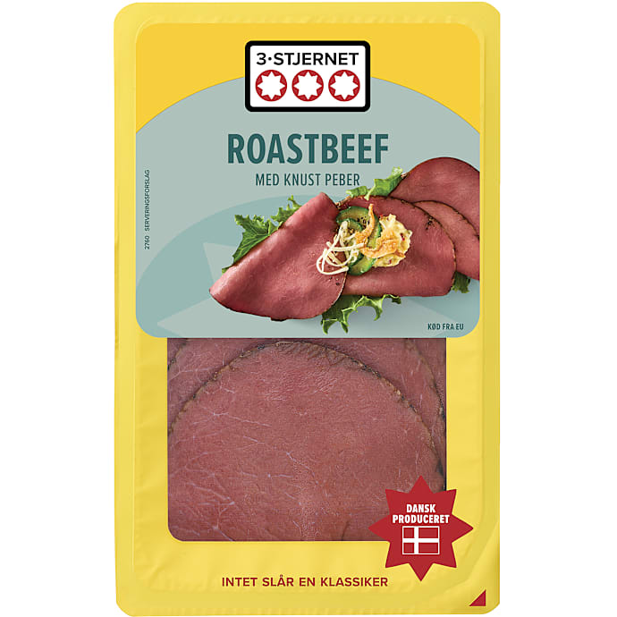 Roastbeef i skiver m. peber