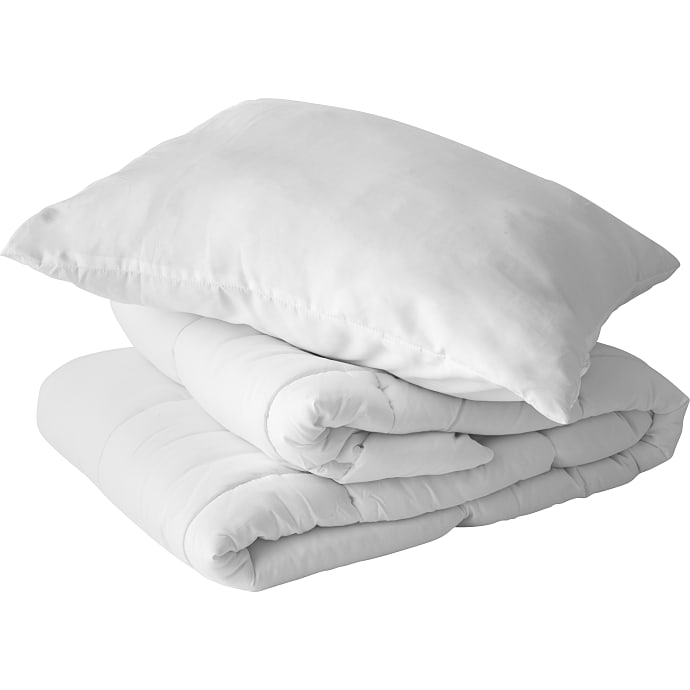 BASIS fiberdyne- og pudesæt 135x200 og 60x63 cm - Lun