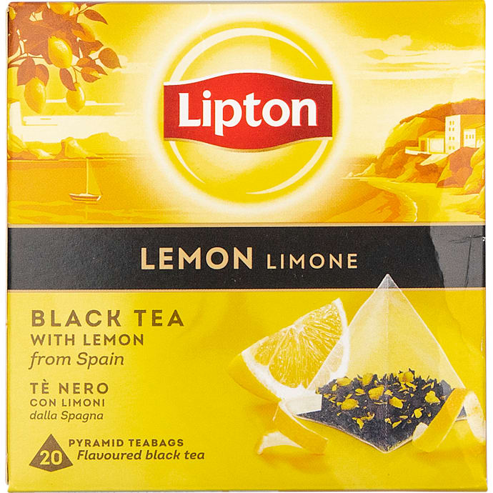 Lipton Sort te med citron 20 stk