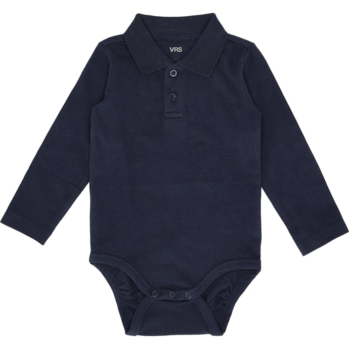 VRS baby body med krave str. 62 - blå
