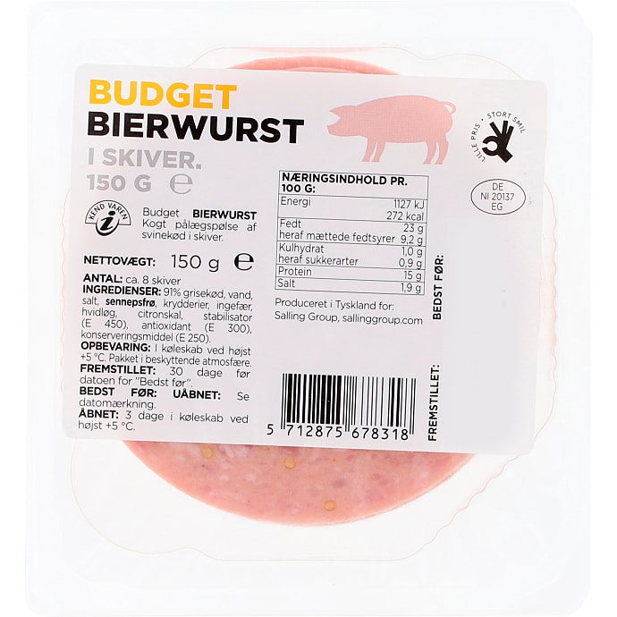 Bierwurst i skiver