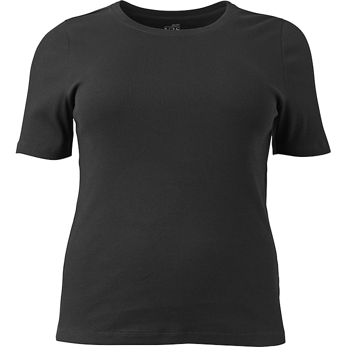 VRS Dame Rib T-shirt Str. 50 Sort