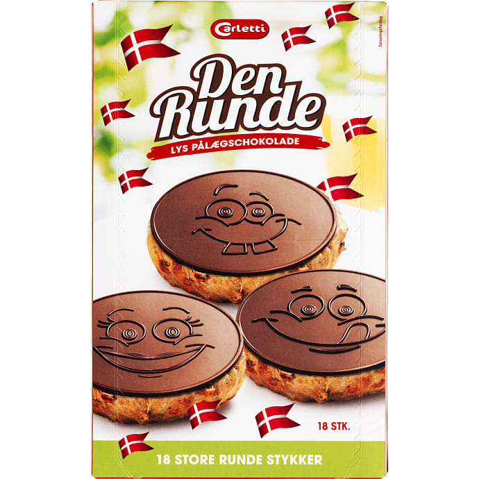 Carletti Rund pålægchokolade lys 135 g