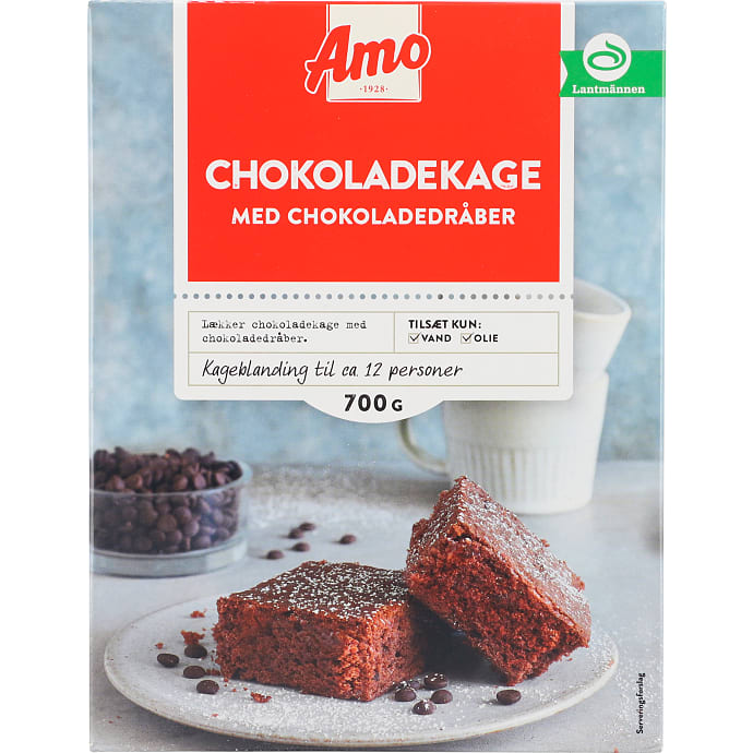 Chokoladekage m. chokoladestykker
