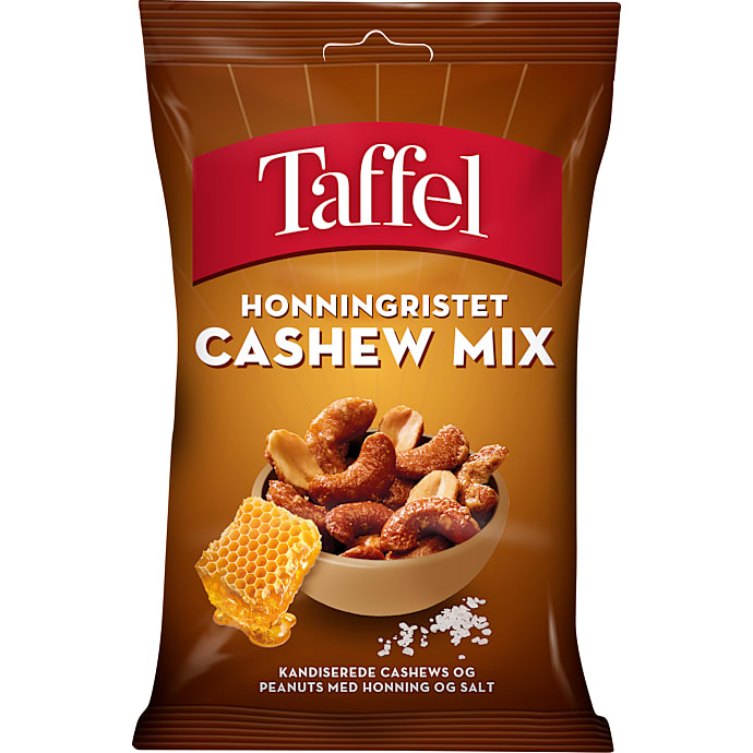 Honningristede cashewnødder og ristede peanuts