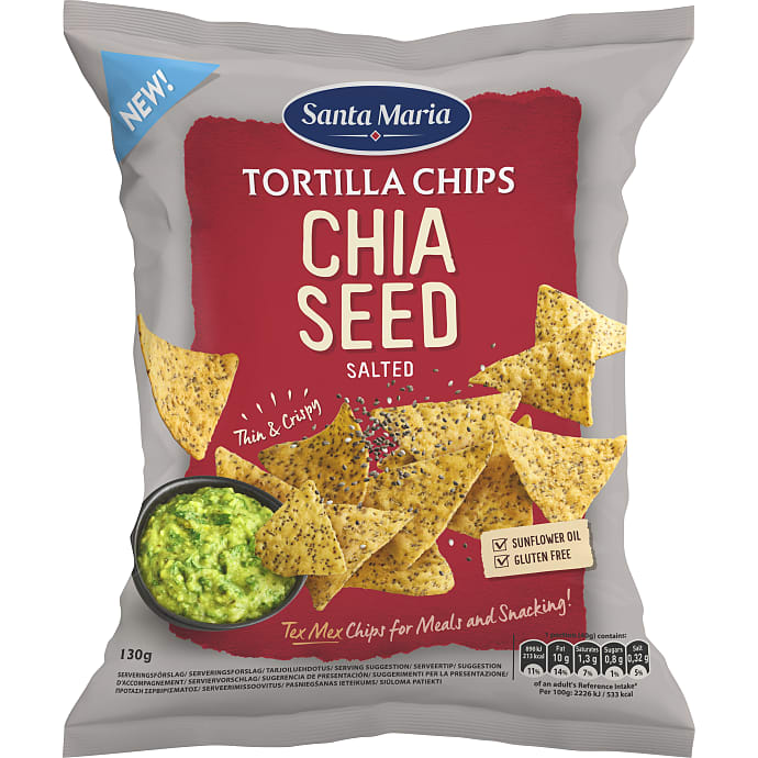 Tortillachips m. chiafrø