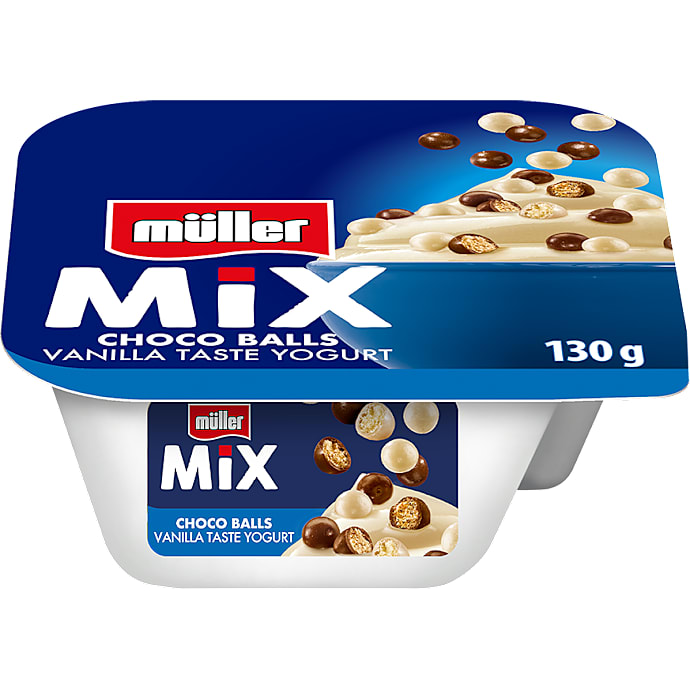 Yoghurt m. vanilje og chokoladekugler