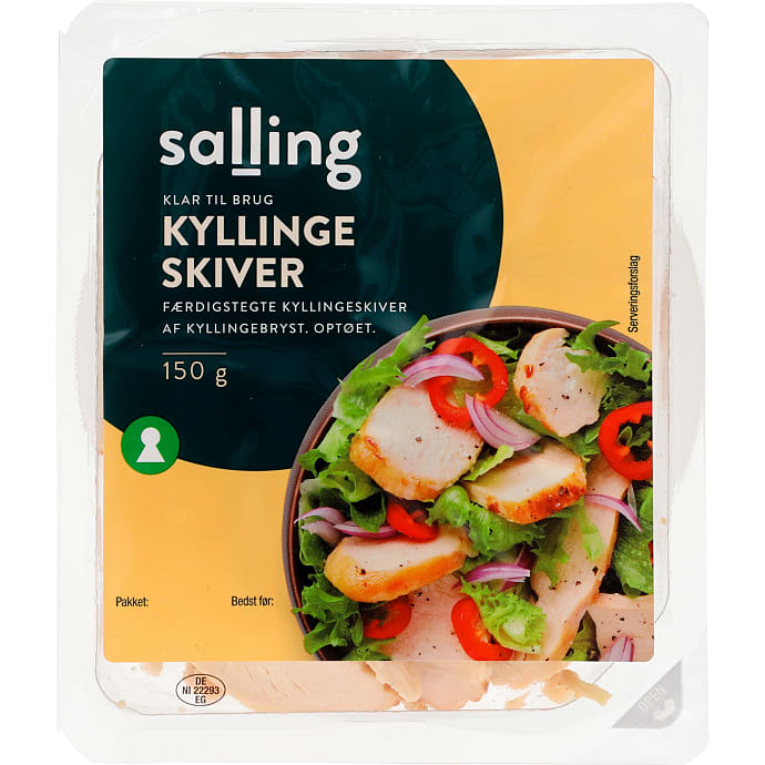 Stegt kylling i skiver