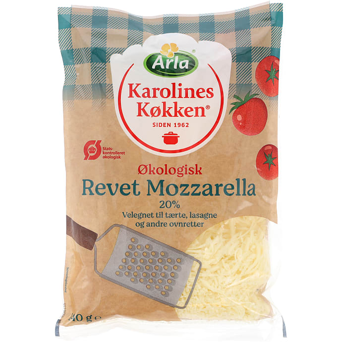 Revet mozzarella ost 20% fedt Øko