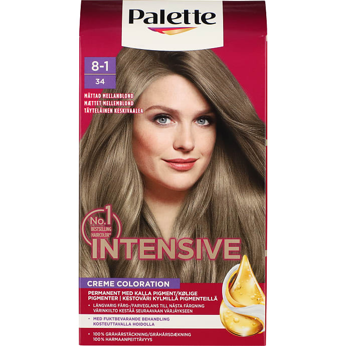 Palette Permanent Hårfarve 8-1 Pearly Light Blonde