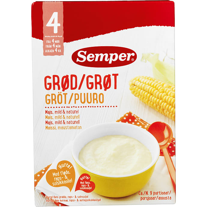 Semper Majsgrød fra 4 mdr