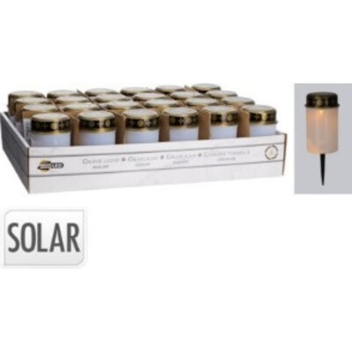 Gravlys med solcelle