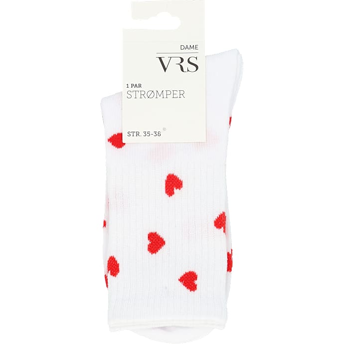 VRS dame tennisstrømper str. 35/38 - hvid