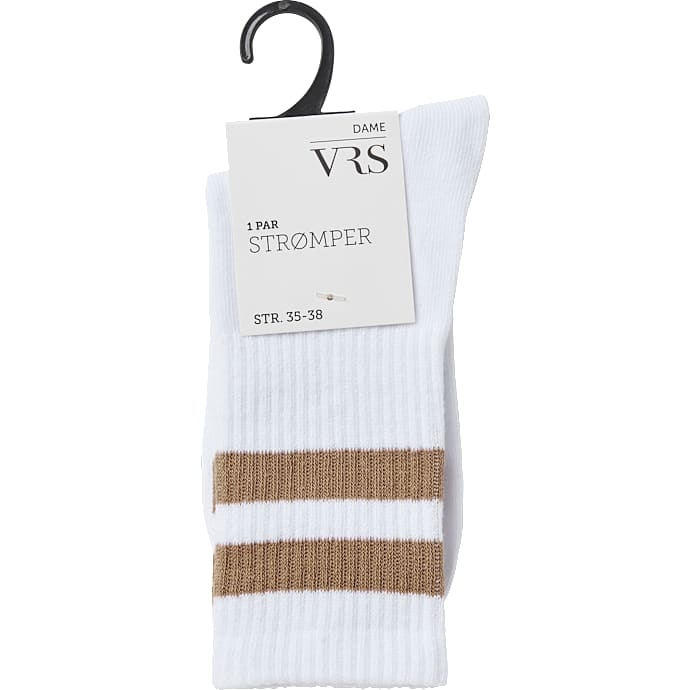 VRS dame tennisstrømper str. 39/42 - hvid