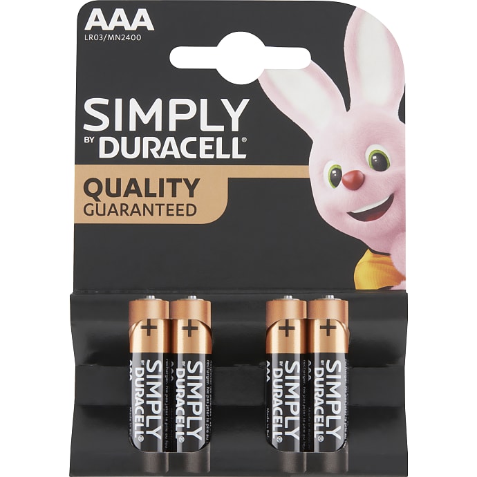 Duracell Simply AAA-batterier 4-pak