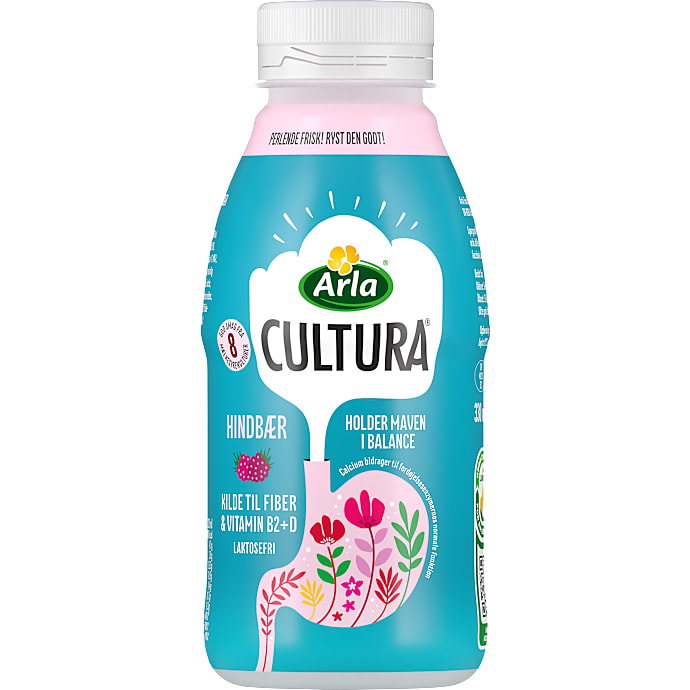 Drikkeyoghurt m. hindbær 1,4% fedt