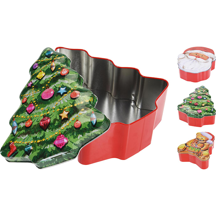Opbevaringsdåse i juledesign - flere varianter - assorteret