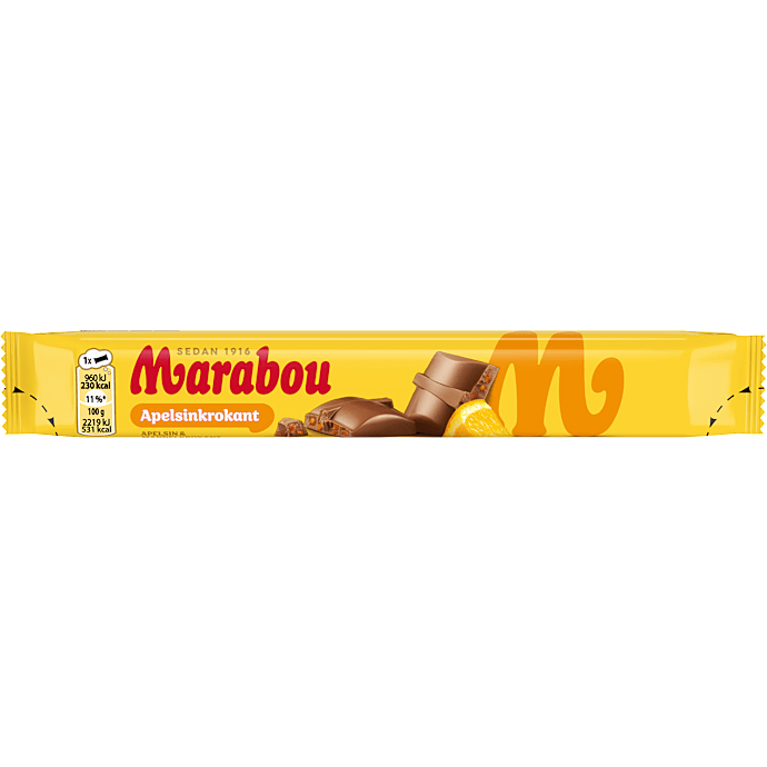 Mælkechokolade m. appelsinkrokant